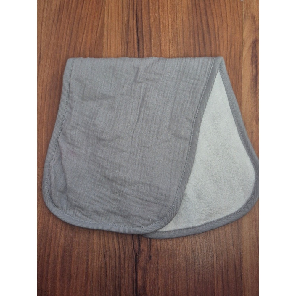 Cloud Island Gray Burping Cloth Baby Newborn One Size 100% Cotton Textured s1